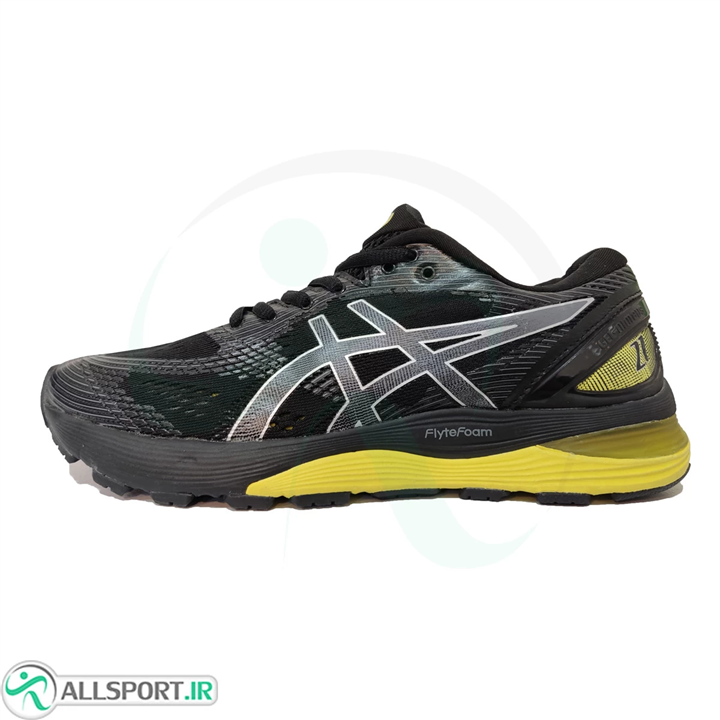 کتانی رانینگ زنانه اسیکس طرح اصلی Asics Gel 21 Black Yellow